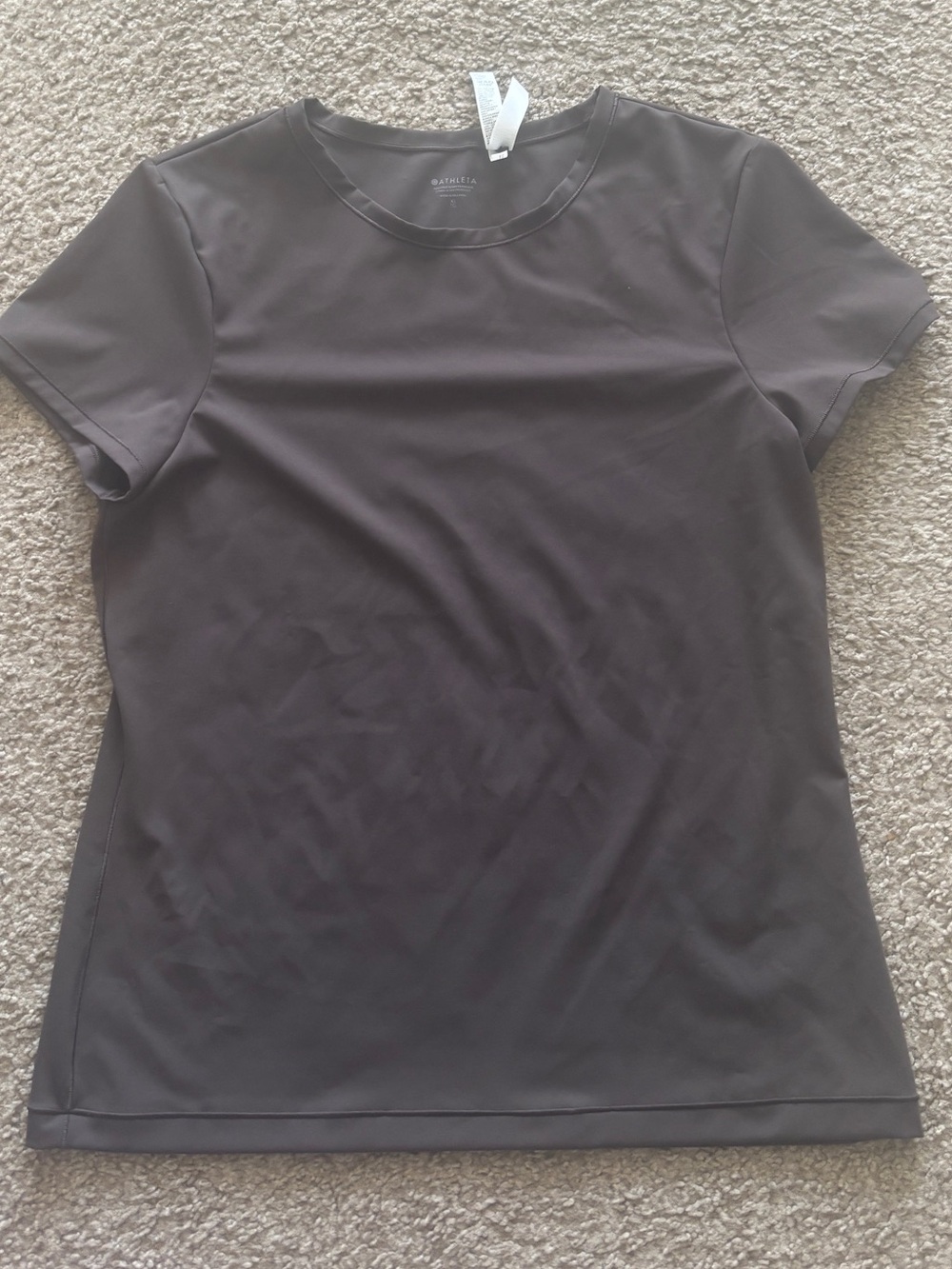 Athleta BodyMove Crew Neck Tee in Truffle